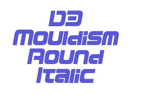 D3 Mouldism Round Italic Font