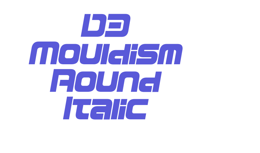 D3 Mouldism Round Italic Font Download