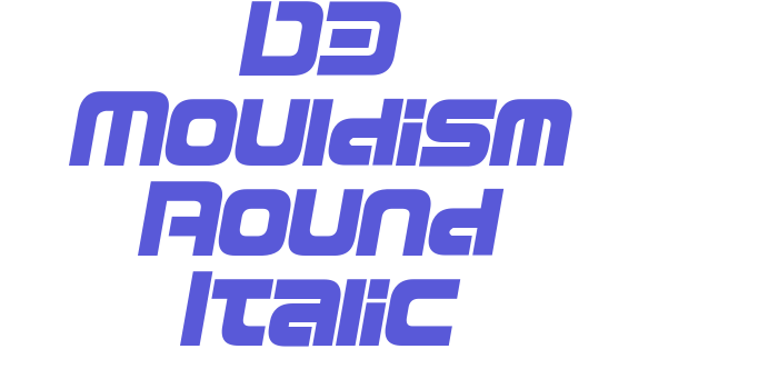 D3 Mouldism Round Italic Font Download