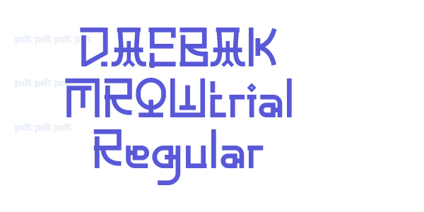 DAEBAK MROWtrial Regular font