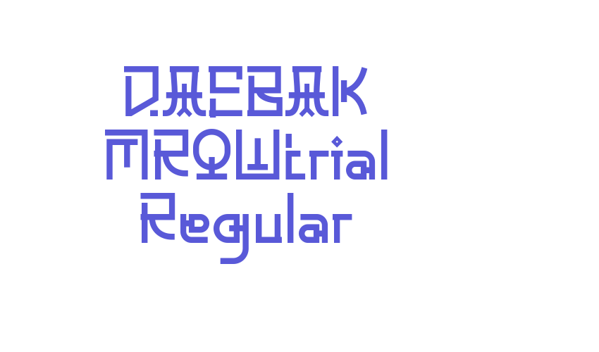 DAEBAK MROWtrial Regular Font Download