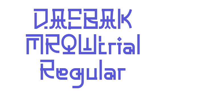 DAEBAK MROWtrial Regular Font