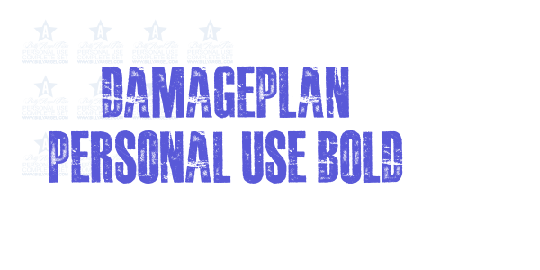 DAMAGEPLAN PERSONAL USE Bold font free