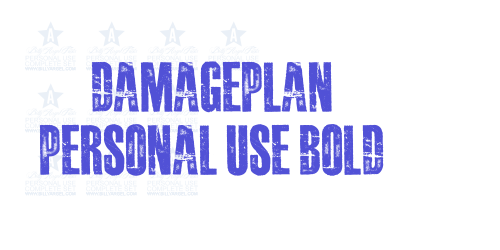 DAMAGEPLAN PERSONAL USE Bold-font-download