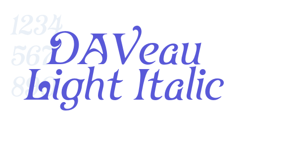 DAVeau Light Italic font free