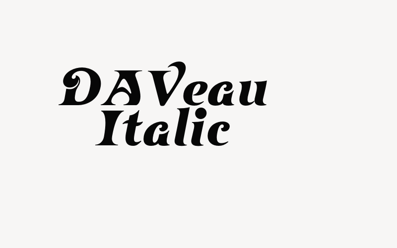 DAVeau Italic Font