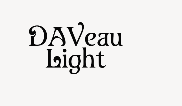 DAVeau Light Font