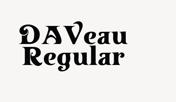 DAVeau Regular Font