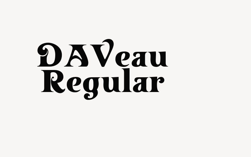 DAVeau Regular Font