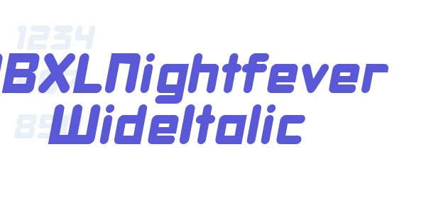 DBXLNightfever WideItalic font