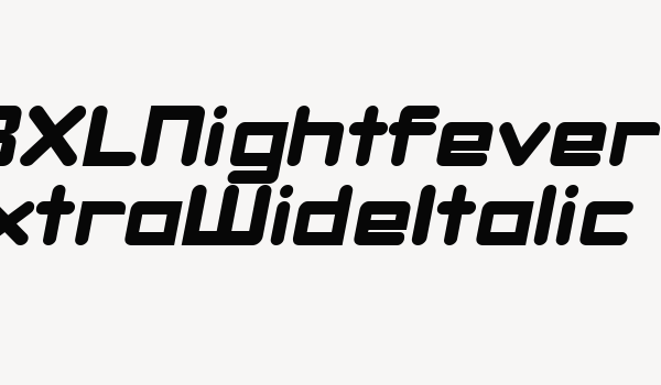 DBXLNightfever ExtraWideItalic Font