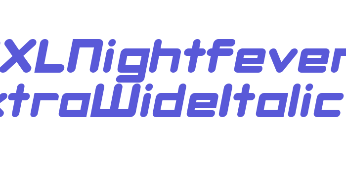 DBXLNightfever ExtraWideItalic Font