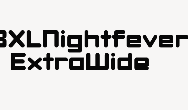 DBXLNightfever ExtraWide Font