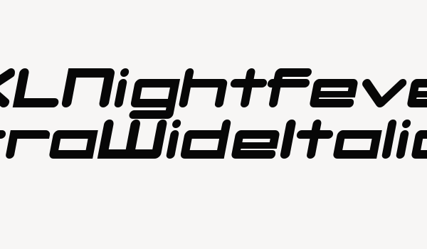 DBXLNightfever UltraWideItalic Font