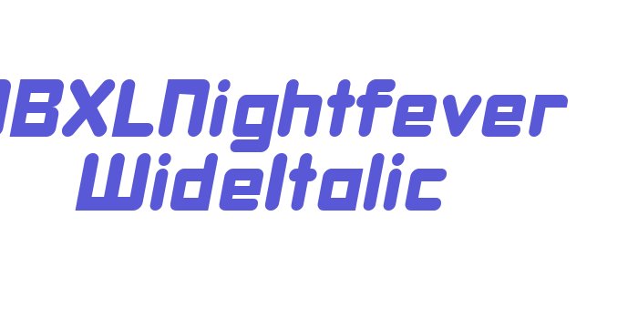 DBXLNightfever WideItalic Font Download