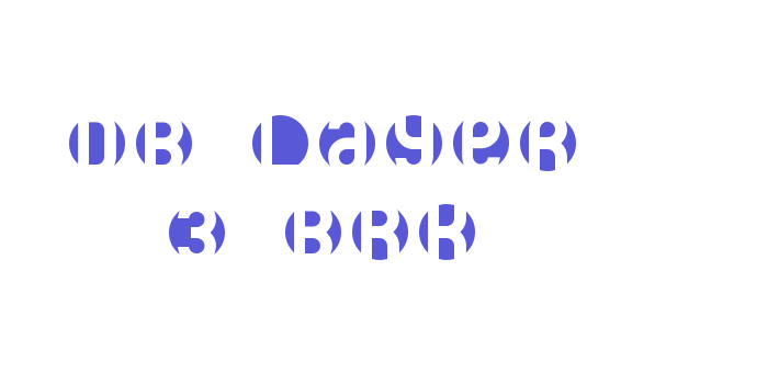 DB Layer 3 BRK Font Download