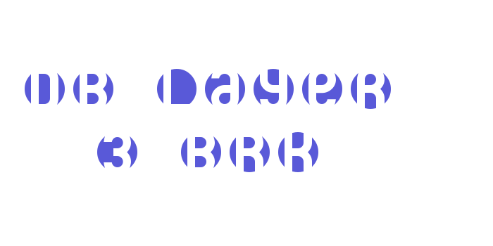 DB Layer 3 BRK Font