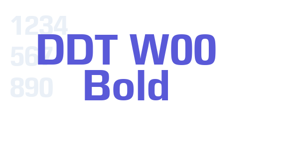 DDT W00 Bold font free