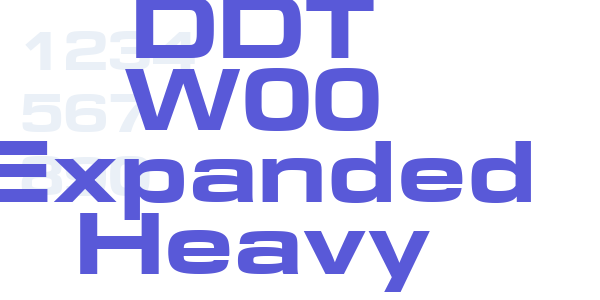 DDT W00 Expanded Heavy font free