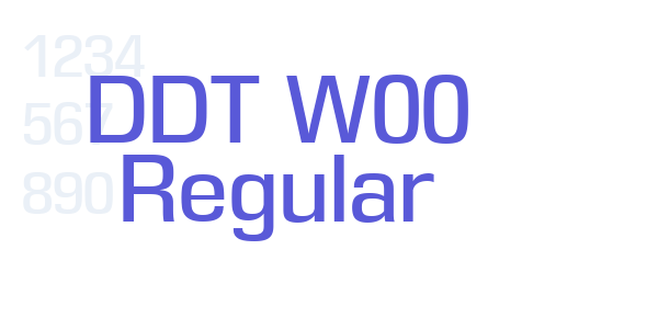 DDT W00 Regular font free