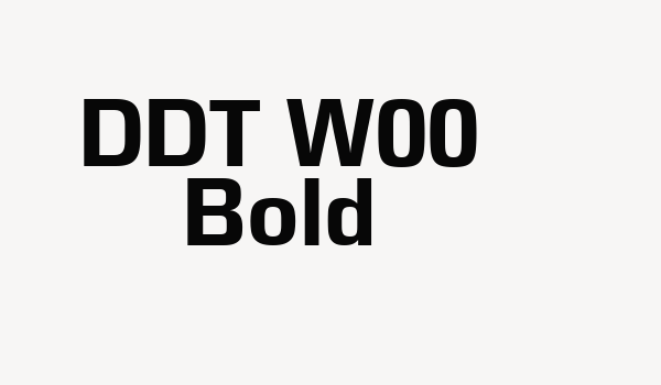 DDT W00 Bold Font