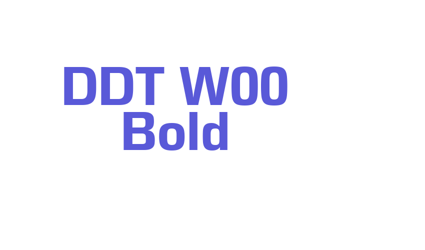 DDT W00 Bold Font