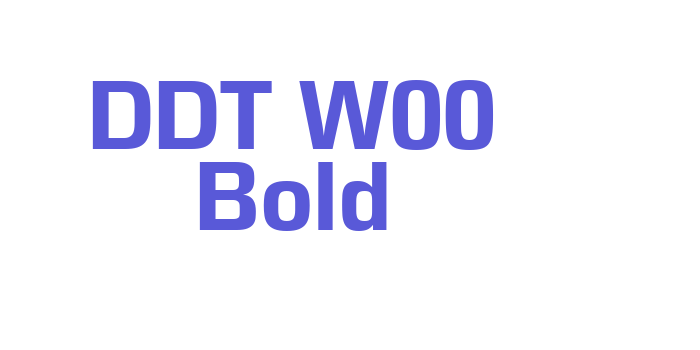 DDT W00 Bold Font Download