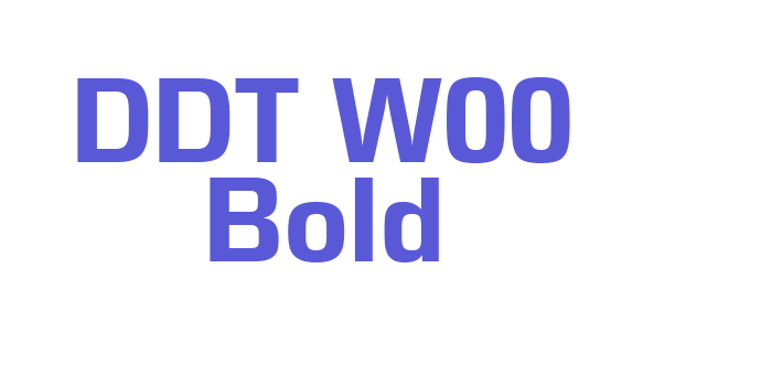 DDT W00 Bold Font