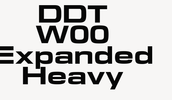 DDT W00 Expanded Heavy Font