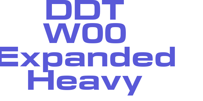 DDT W00 Expanded Heavy Font Download