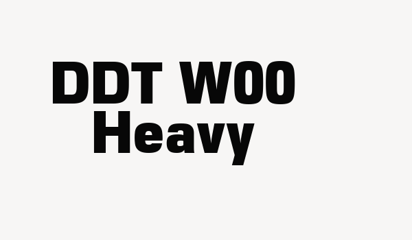 DDT W00 Heavy Font