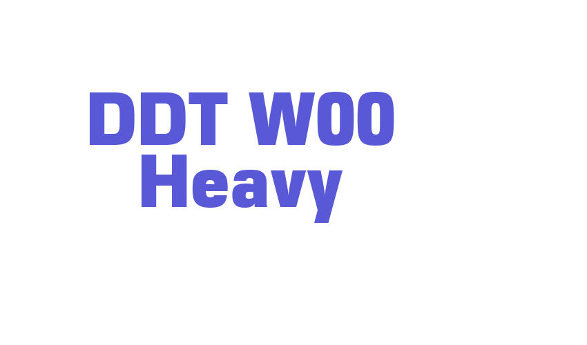 DDT W00 Heavy Font