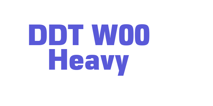 DDT W00 Heavy Font Download