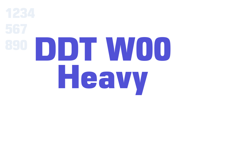 DDT W00 Heavy-font-download