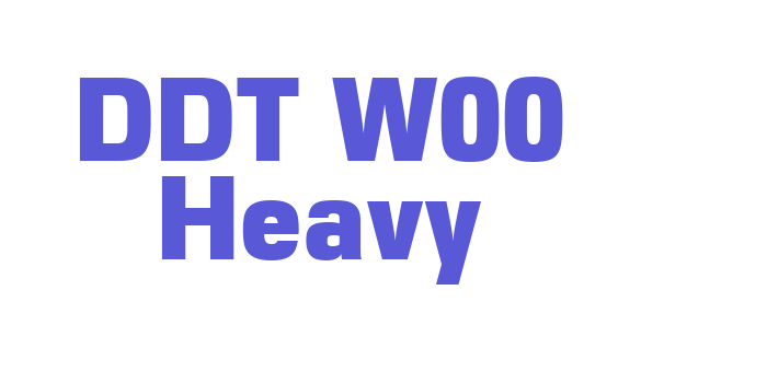 DDT W00 Heavy Font