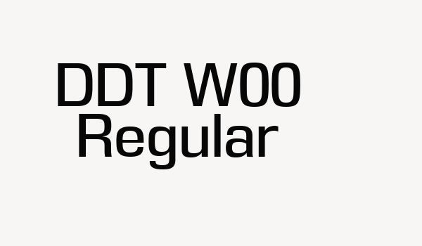 DDT W00 Regular Font