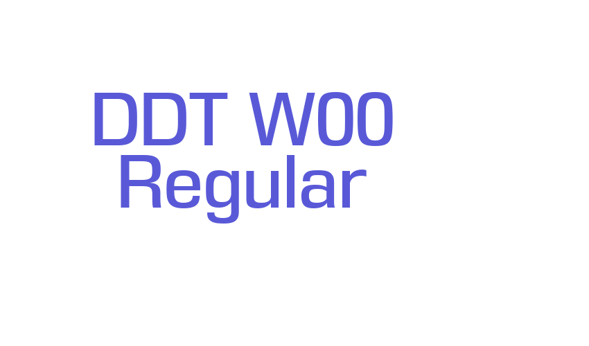 DDT W00 Regular Font