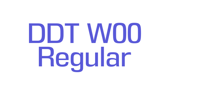 DDT W00 Regular Font Download