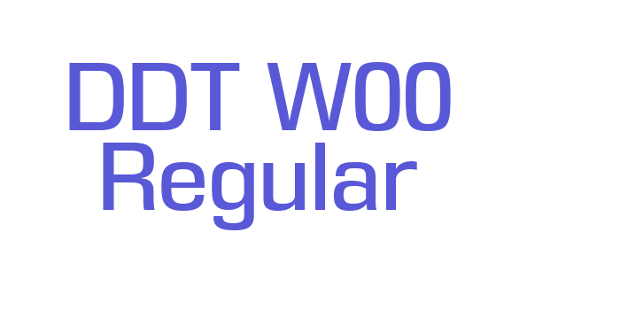 DDT W00 Regular Font