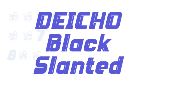 DEICHO Black Slanted font free