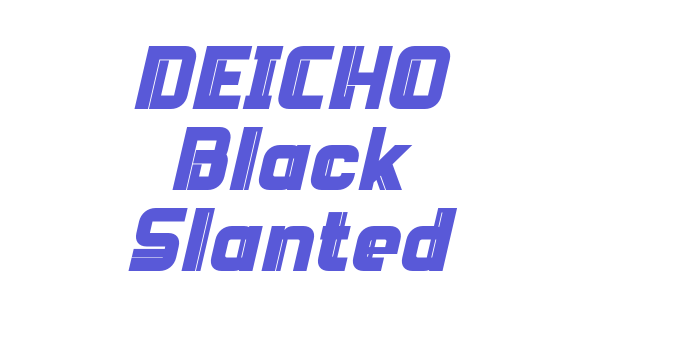 DEICHO Black Slanted Font Download