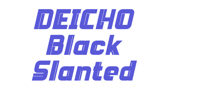 DEICHO Black Slanted Font