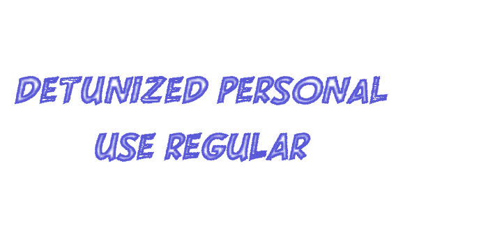 DETUNIZED PERSONAL USE Regular Font Download