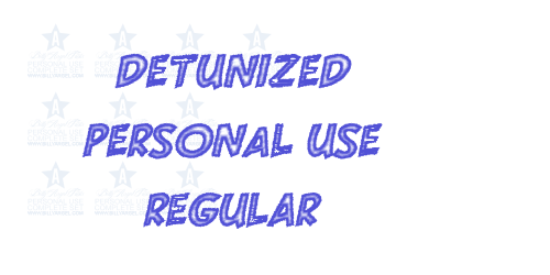 DETUNIZED PERSONAL USE Regular-font-download