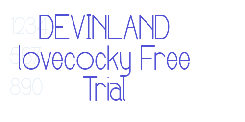 DEVINLAND lovecocky Free Trial-font-download