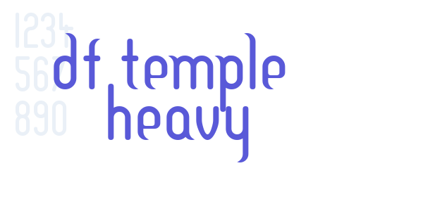 DF Temple  Heavy font free