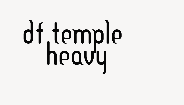 DF Temple  Heavy font download