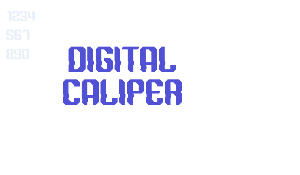 DIGITAL CALIPER-font-download