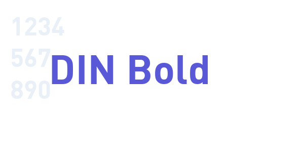 DIN Bold font free