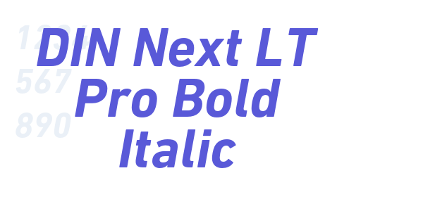 DIN Next LT Pro Bold Italic font free